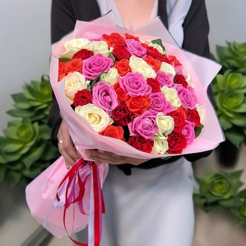 Mixed Color Rose Bouquet (FGB470)