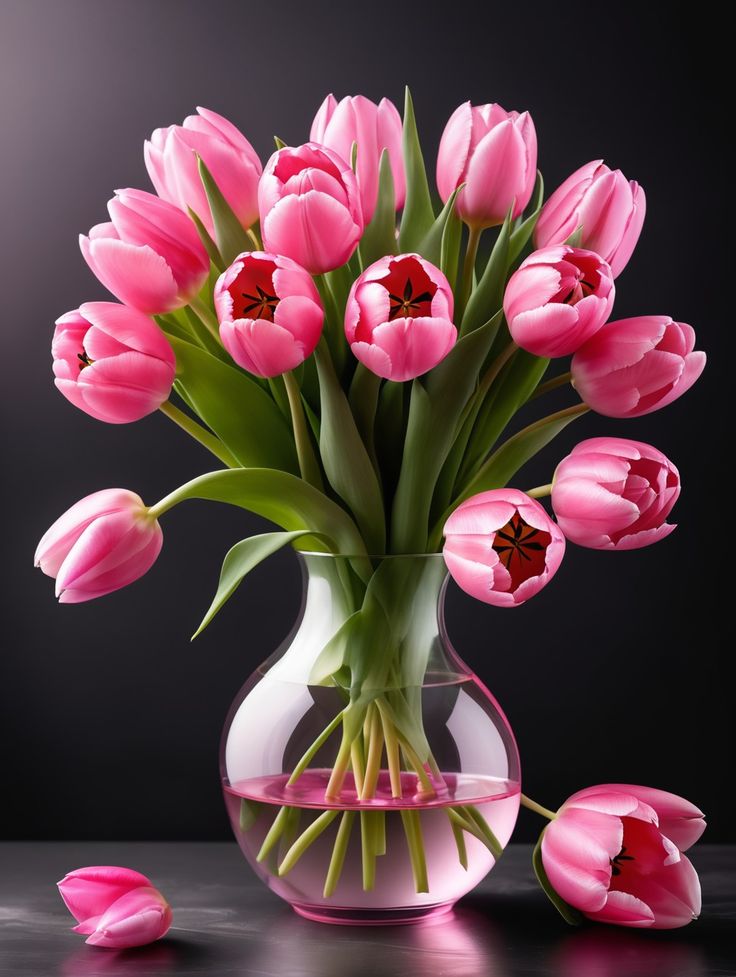 Elegant Pink Tulip Bouquet (FGB614)
