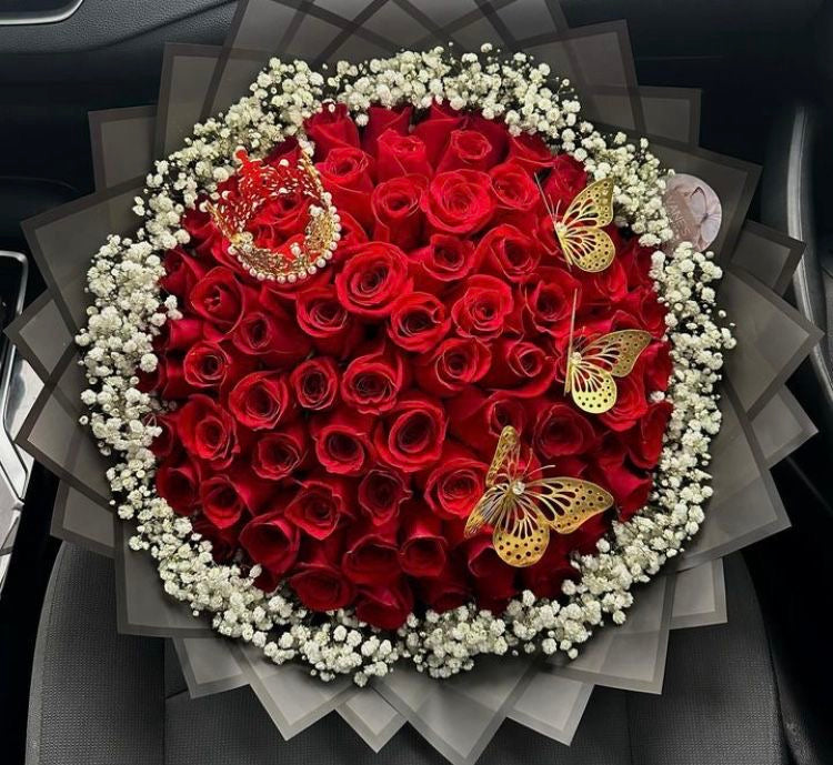 Royal Romance 75 Red Roses Bouquet (FGB637)