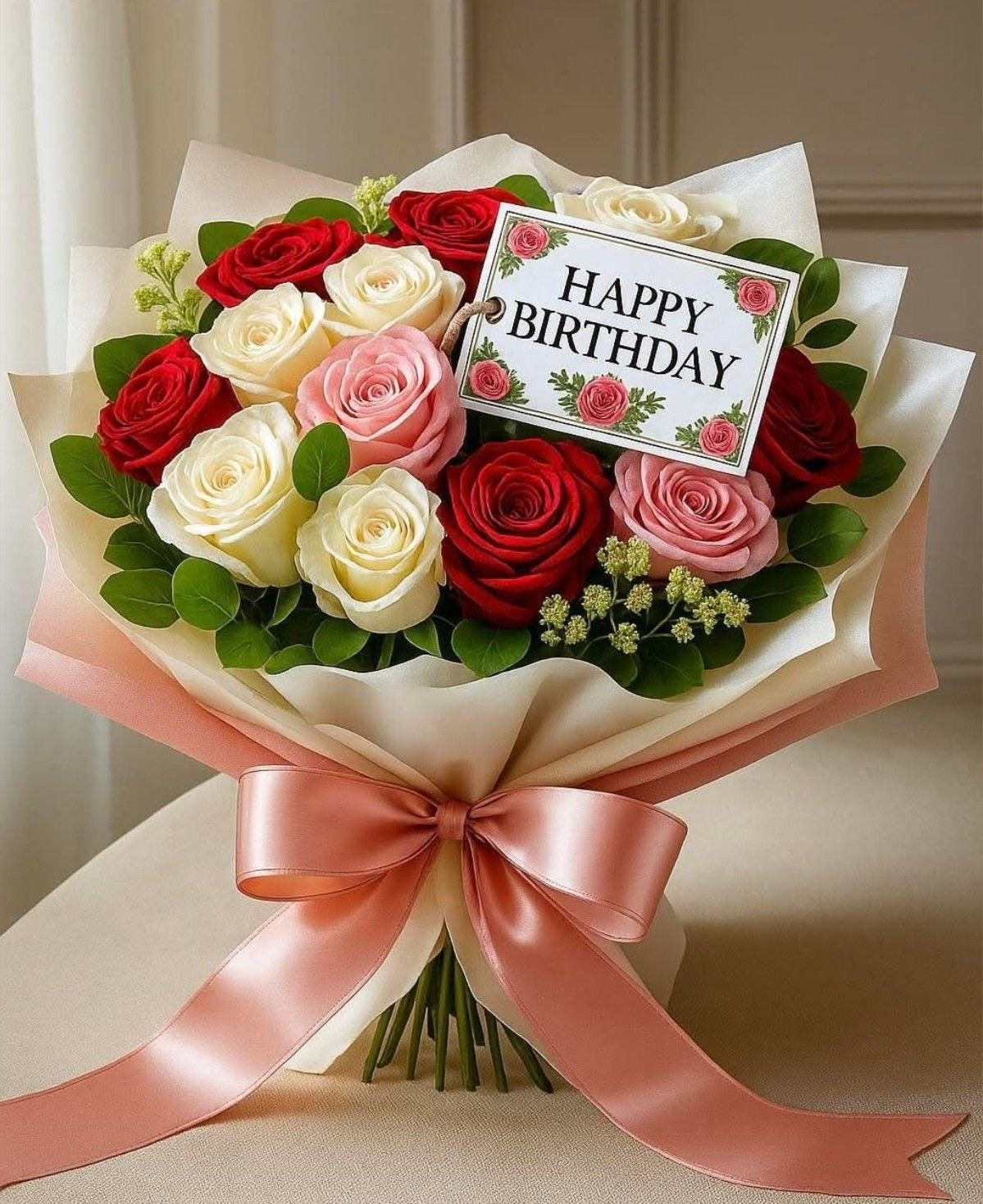 Mixed Rose Birthday Bouquet